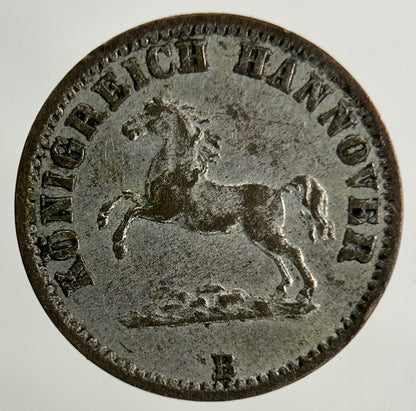 1864 Germany German States 1/2 Groschen Silver Coin | Fine Collectable Grade