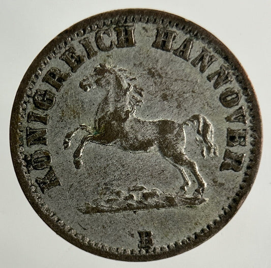 1864 Germany German States 1/2 Groschen Silver Coin | Fine Collectable Grade