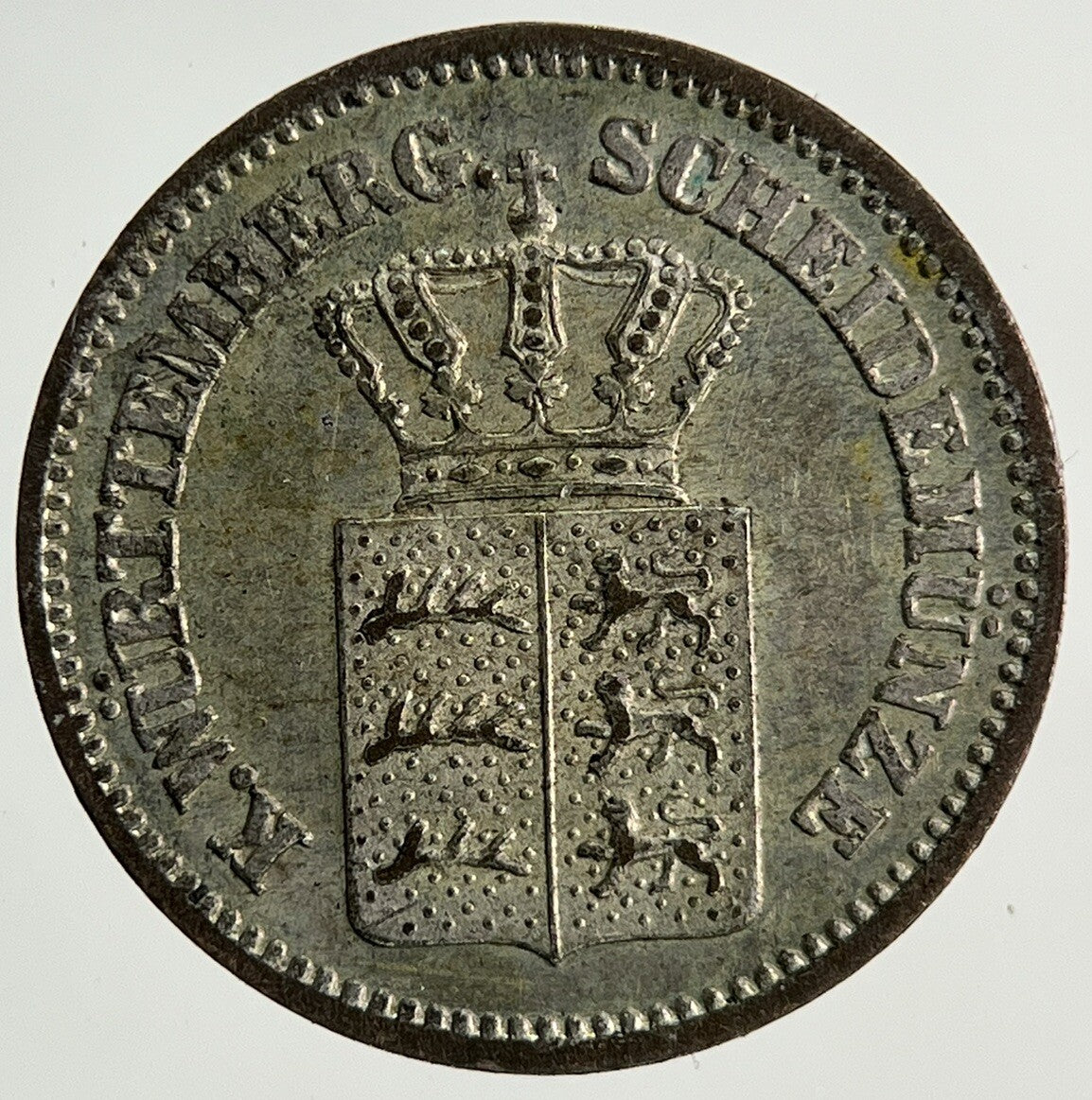 1869 Germany German States 1 Kreuzer Silver Coin | Very High Grade