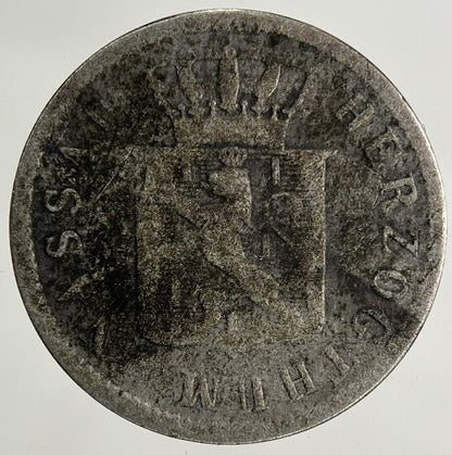 1855 Germany German States 3 Kreuzer Silver Coin | Collectable Grade