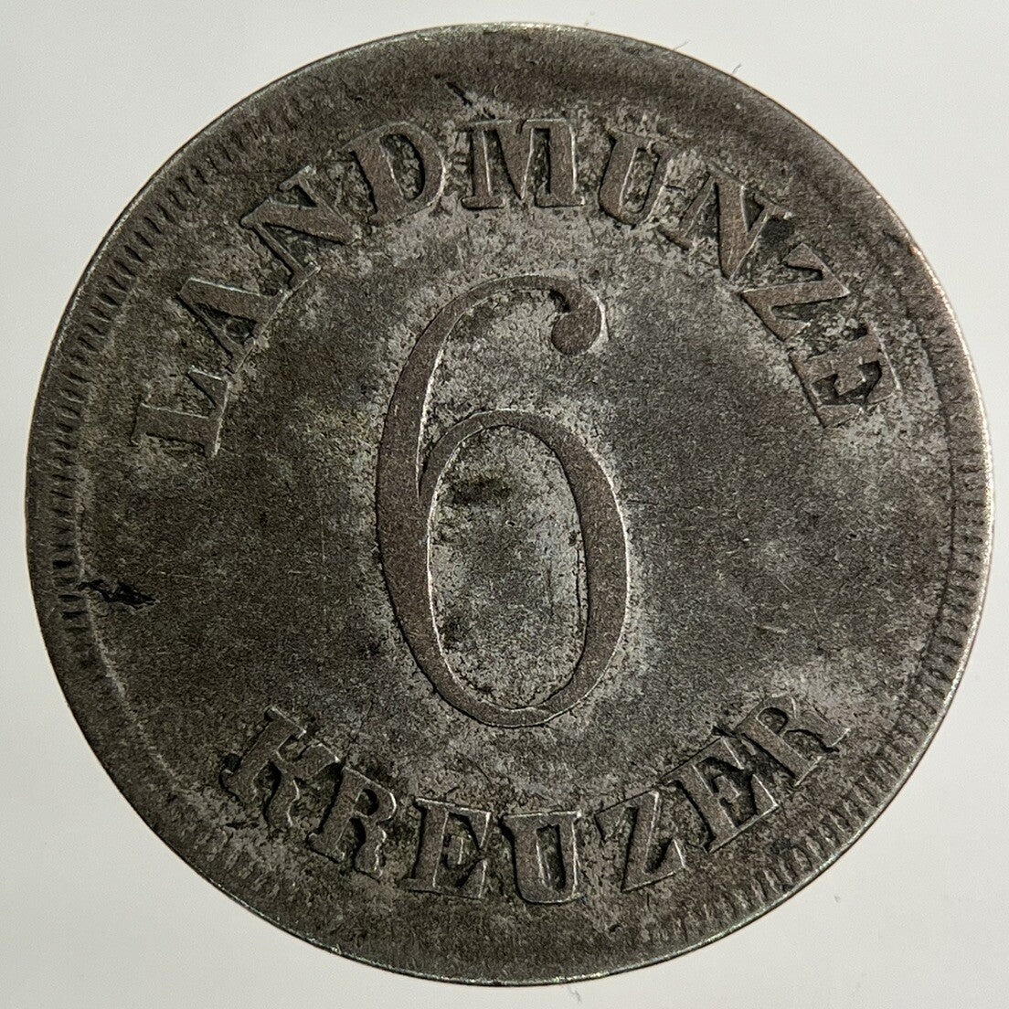 1829 Germany German States 6 Kreuzer Silver Coin | Collectable Grade