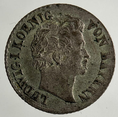 1835 Germany German States 1 Kreuzer Land Munz Silver Coin | Very High Grade