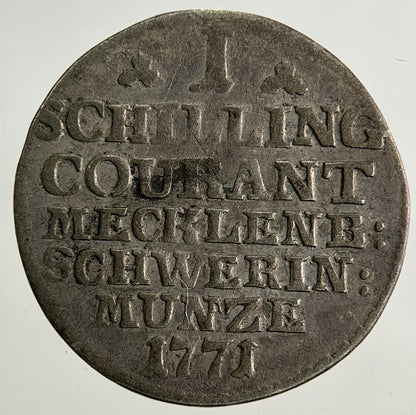 1771 Germany German States 1 Schilling Silver Coin | Fine Collectable Grade