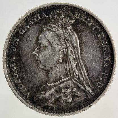 1887 Victoria Sixpence Silver Coin | Very High Grade