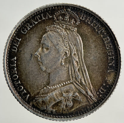 1887 Victoria Sixpence Silver Coin | Very Fine Grade