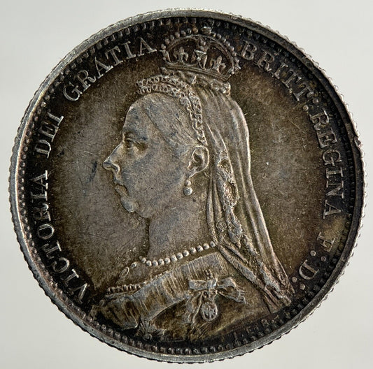 1887 Victoria Sixpence Silver Coin | Very Fine Grade