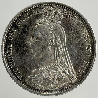 1887 Victoria Sixpence Silver Coin | Very Fine Grade