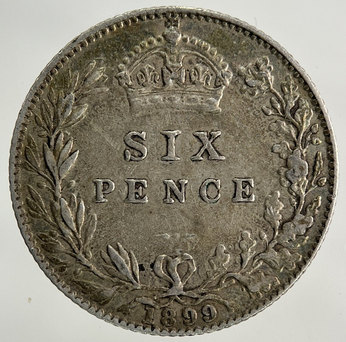 1899 Victoria Sixpence Silver Coin | Very High Grade