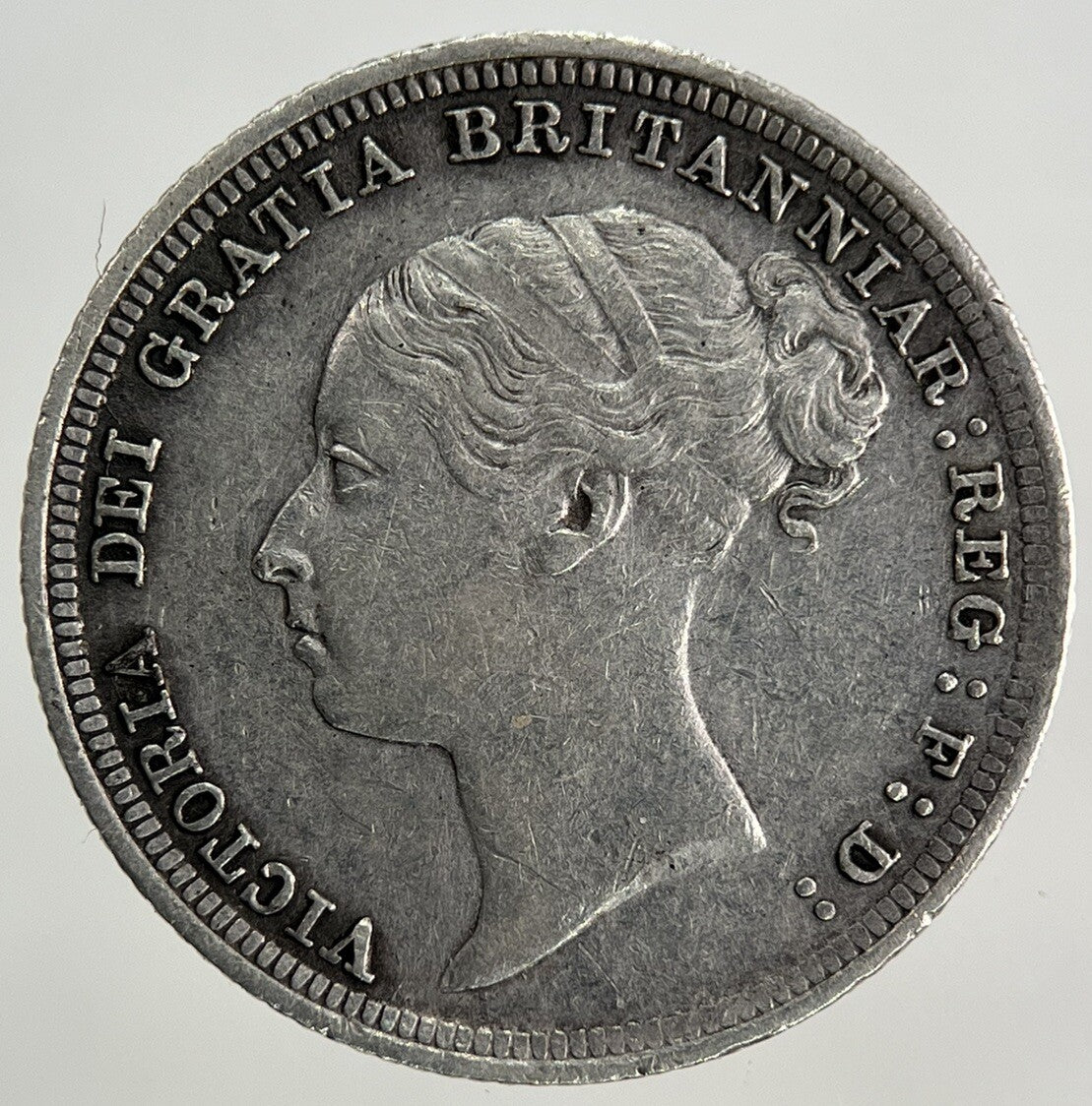 1887 Victoria Sixpence Silver Coin | Very High Grade