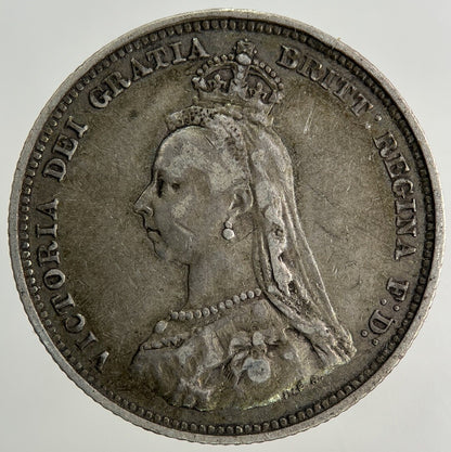 1887 Victoria Shilling Silver Coin | Fine Collectable Grade