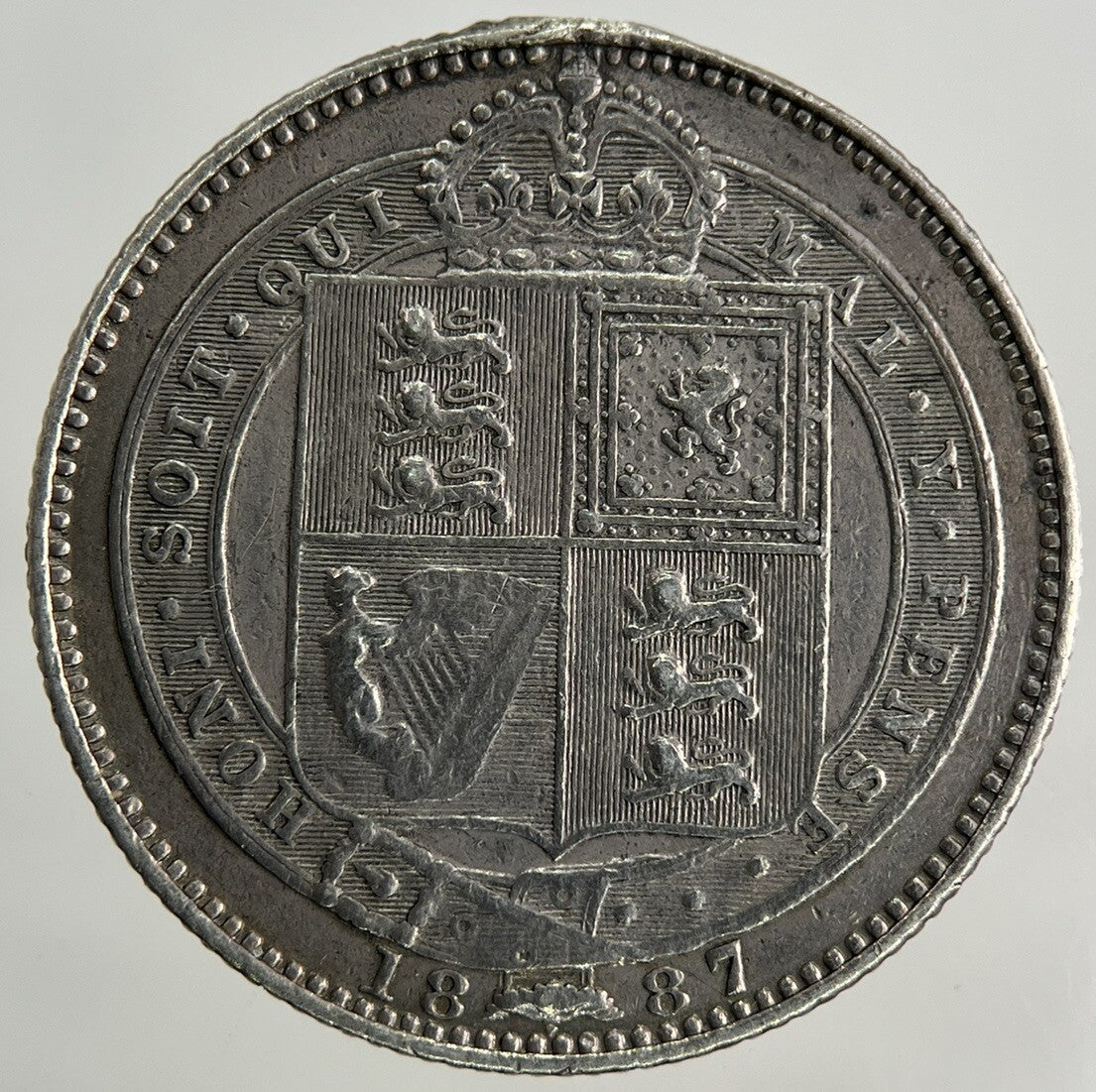 1887 Victoria Shilling Silver Coin | Fine Collectable Grade