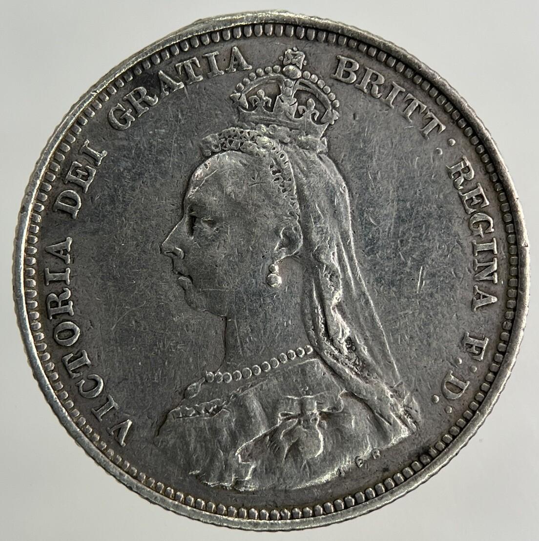1887 Victoria Shilling Silver Coin | Fine Collectable Grade