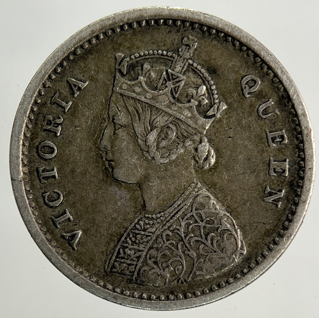 1862 India 2 Annas Silver Coin | Very High Grade