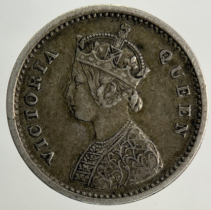 1862 India 2 Annas Silver Coin | Very High Grade
