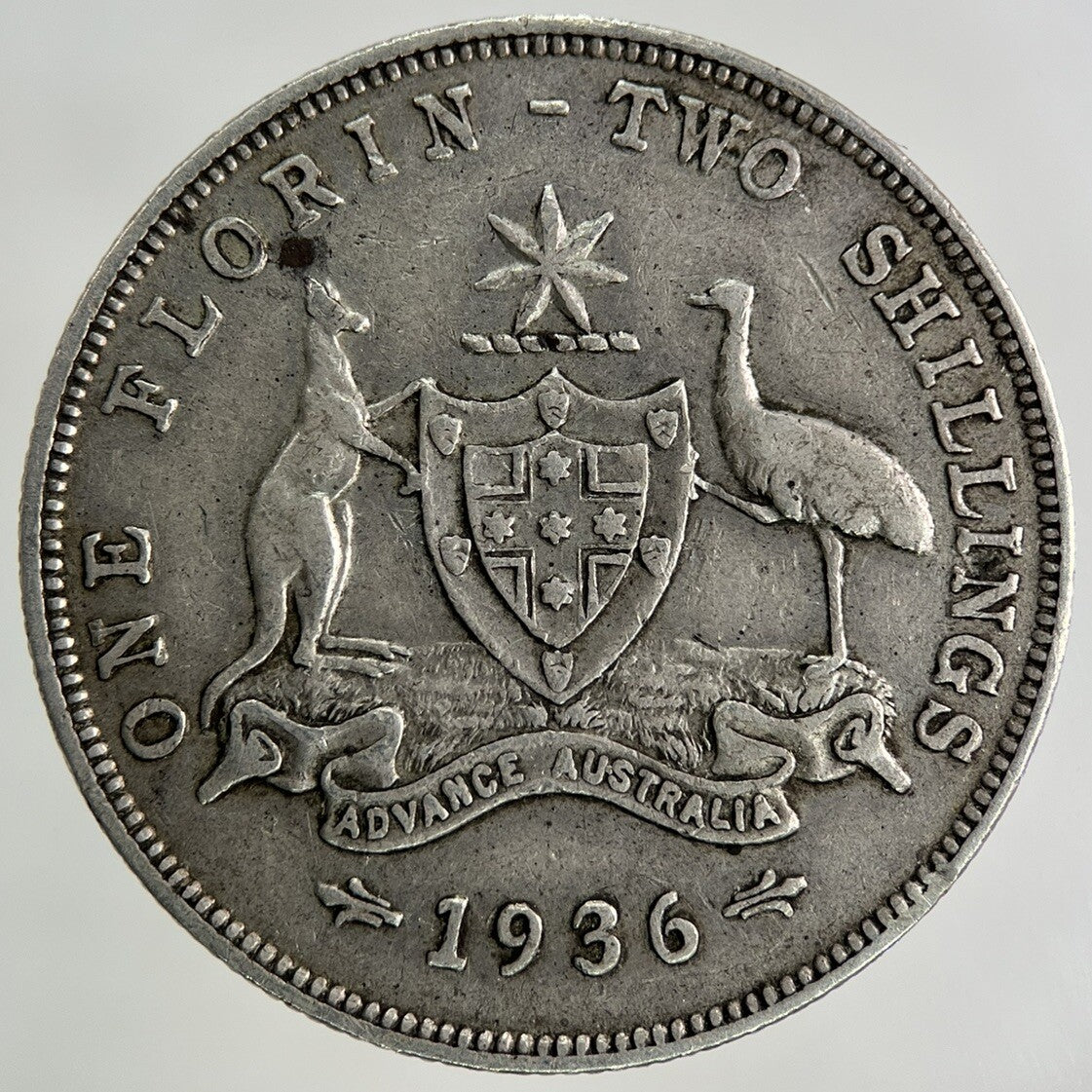 1936 Australia Florin Silver Coin | Very High Grade
