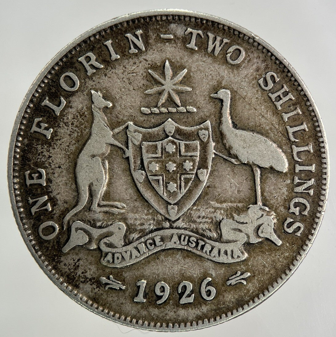 1926 Australia Florin Silver Coin | Fine Collectable Grade