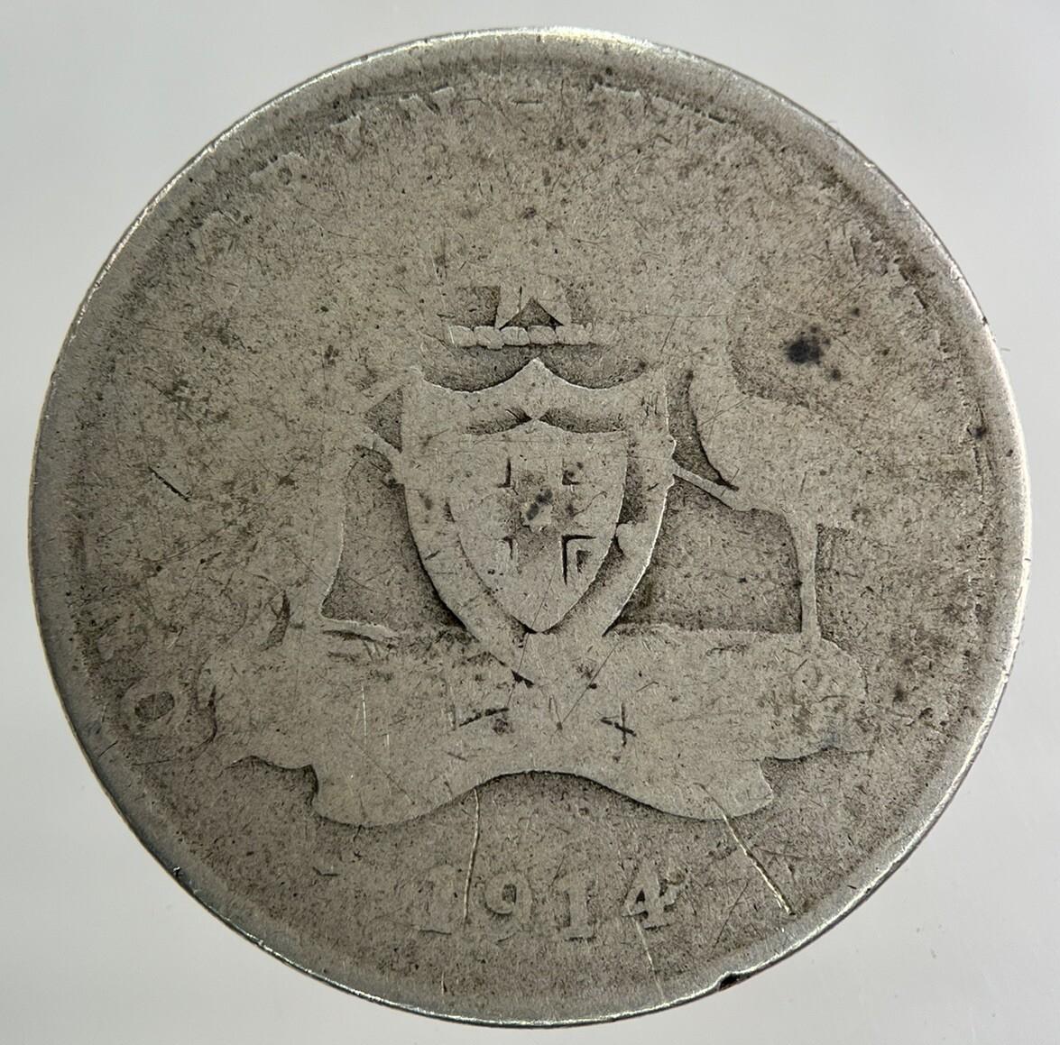 1914 Australia Florin Silver Coin | Fair Grade