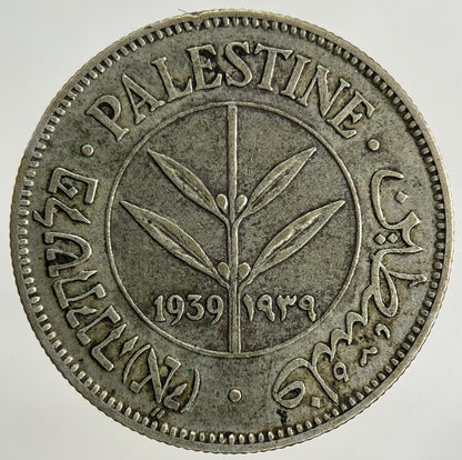 1939 Palestine 50 Mils Silver Coin | Very High Grade