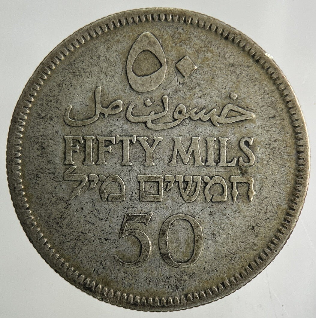 1935 Palestine 50 Mils Silver Coin | Fine Collectable Grade
