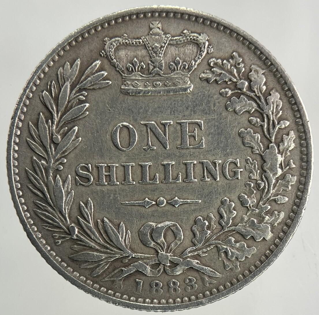 1883 Victoria One Shilling Silver Coin | Very Fine Grade