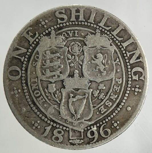1896 Victoria One Shilling Silver Coin | Fine Collectable Grade