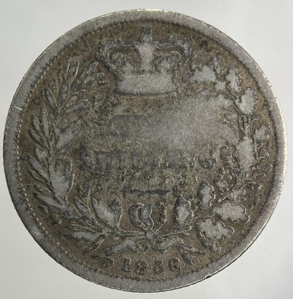 1856 Victoria One Shilling Silver Coin | Fair Grade