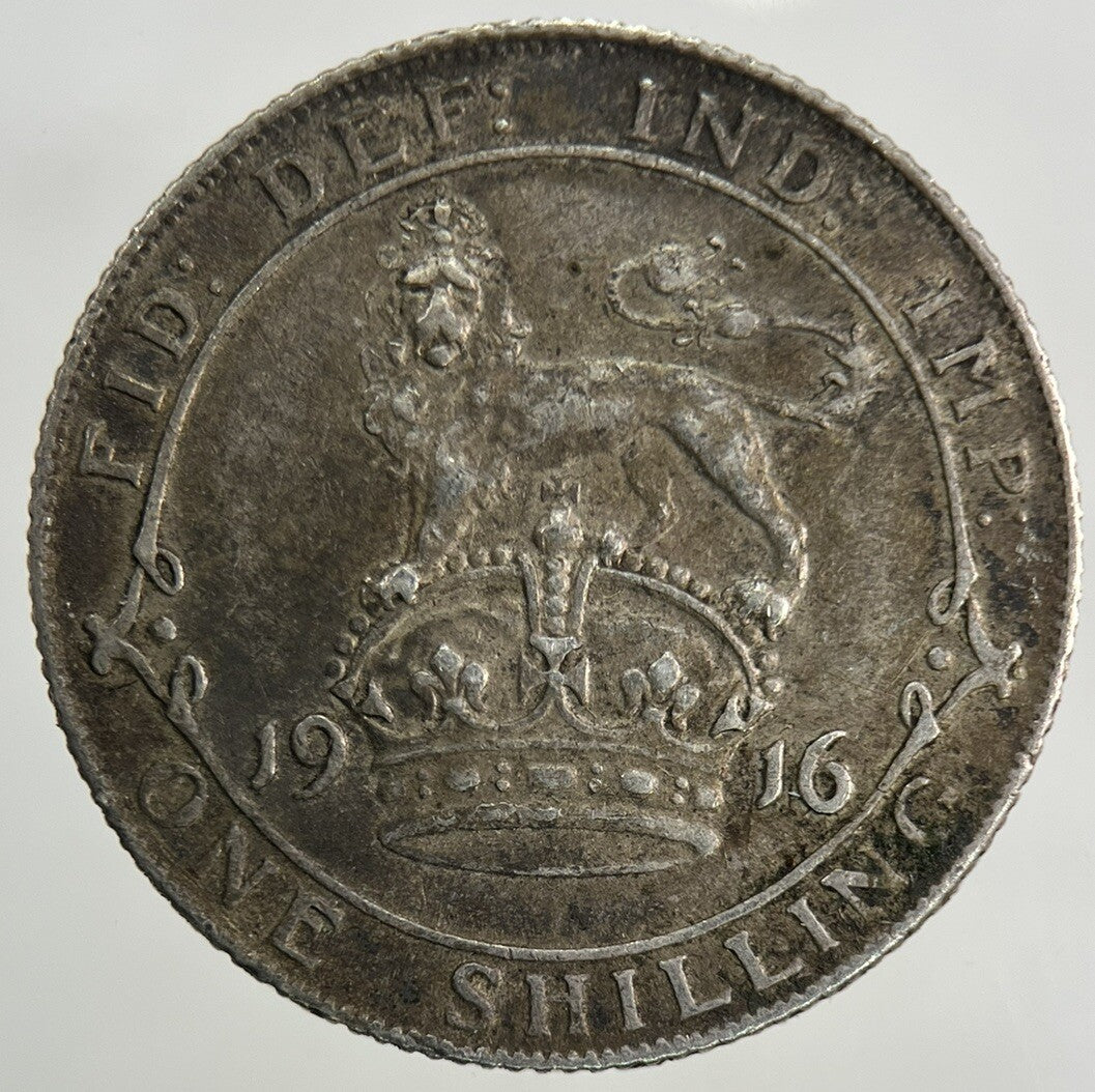 1916 George V Shilling Silver Coin | Very High Grade