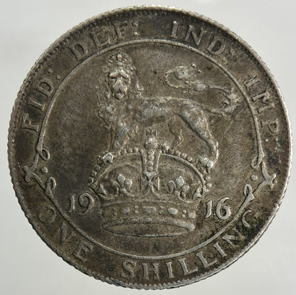 1916 George V Shilling Silver Coin | Very High Grade