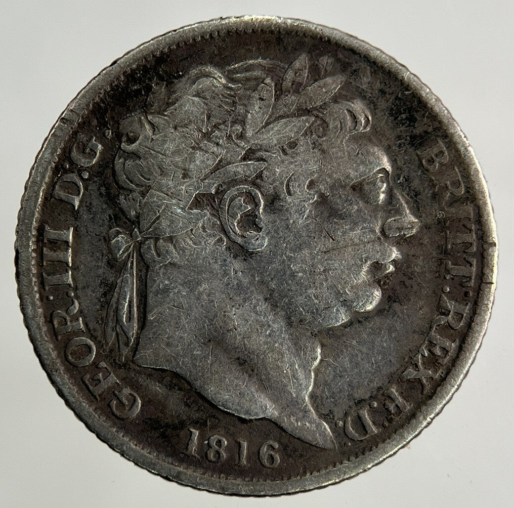 1816 George III 3rd Sixpence Silver Coin | Fine Collectable Grade