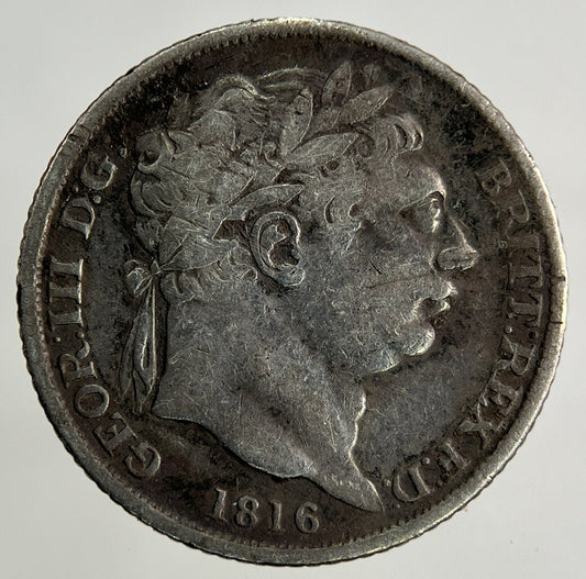 1816 George III 3rd Sixpence Silver Coin | Fine Collectable Grade