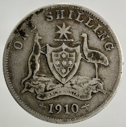 1910 Australia One Shilling Silver Coin | Collectable Grade