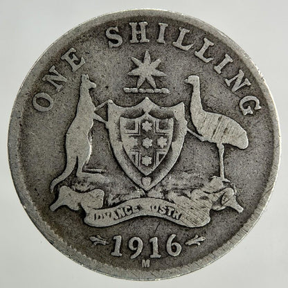 1916-M Australia One Shilling Silver Coin | Collectable Grade