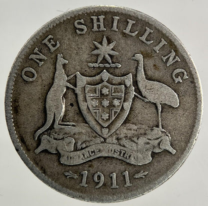 1911 Australia One Shilling Silver Coin | Collectable Grade