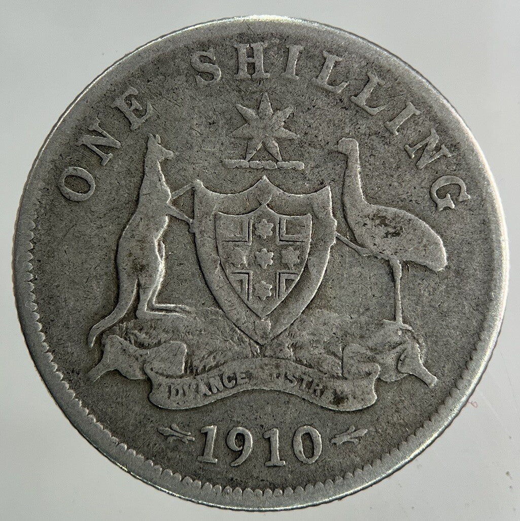 1910 Australia One Shilling Silver Coin | Collectable Grade