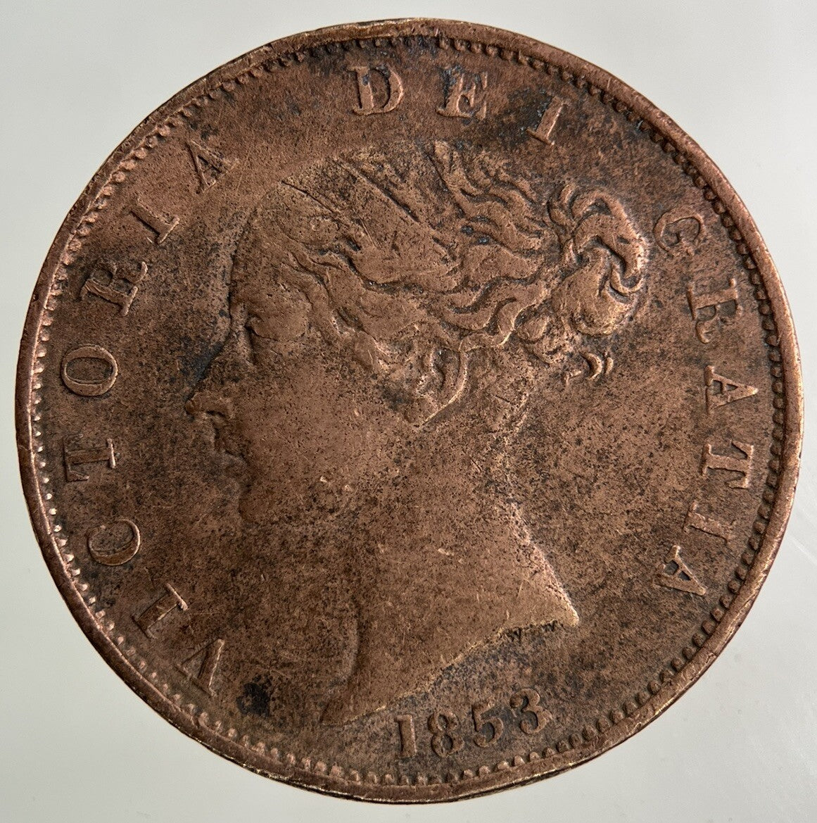 1853 Victoria Half-Penny Coin | Fine Collectable Grade