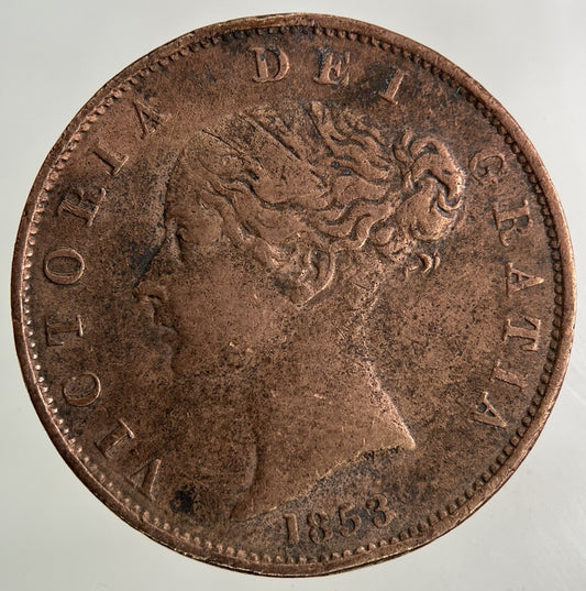 1853 Victoria Half-Penny Coin | Fine Collectable Grade