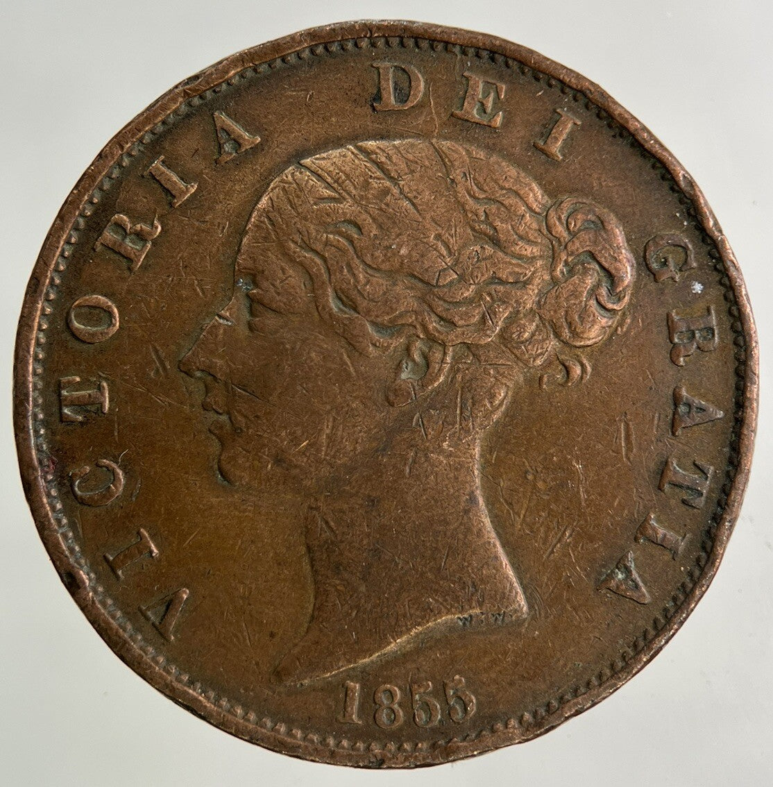 1855 Victoria Half-Penny Coin | Very High Grade