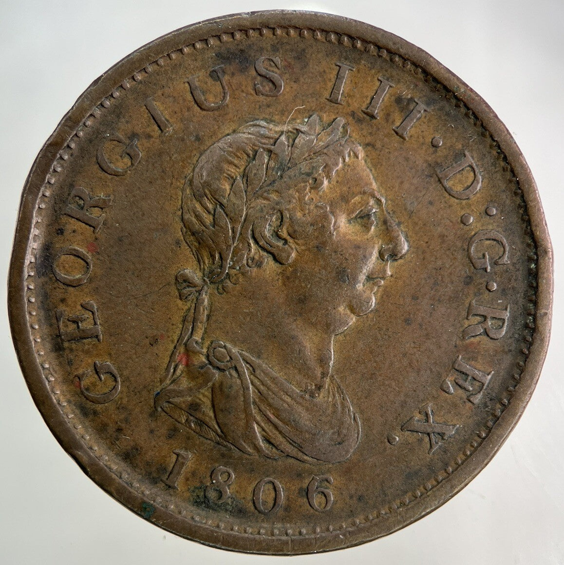 1806 George III 3rd One Penny Coin | Very High Grade