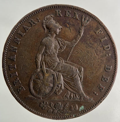 1827 George IV Half-Penny Coin | Very High Grade