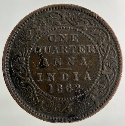 1862 India One Quarter Anna Coin | Very High Grade
