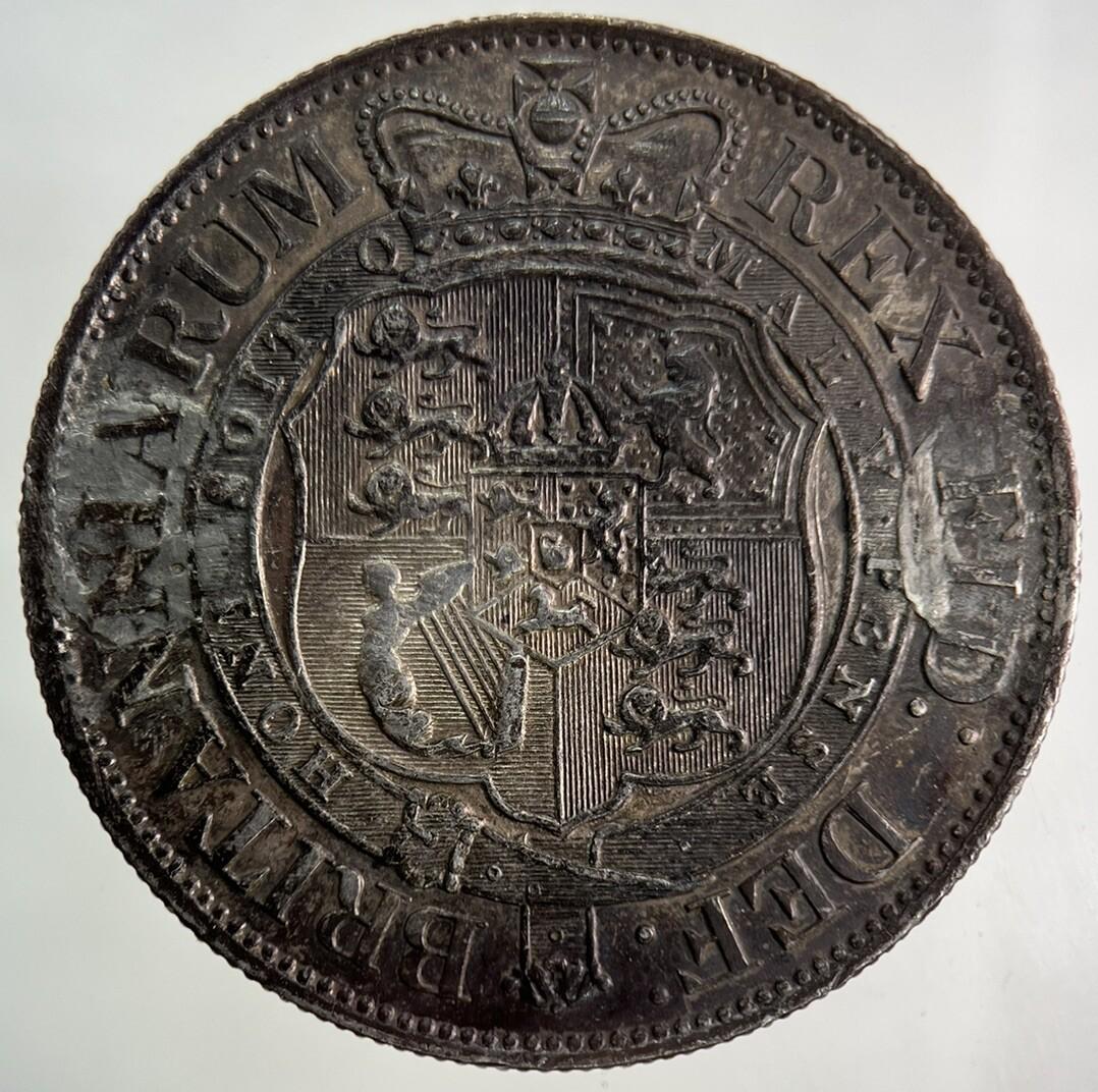 1817 George III 3rd Half-Crown Silver Coin Ex Mount | Very Fine Grade