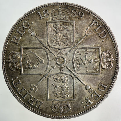 1889 Victoria Double Florin Silver Coin | Very Fine Grade