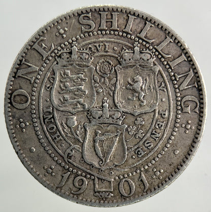 1901 Victoria Shilling Silver Coin | Very High Grade
