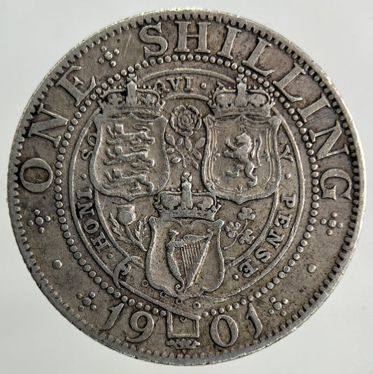 1901 Victoria Shilling Silver Coin | Very High Grade