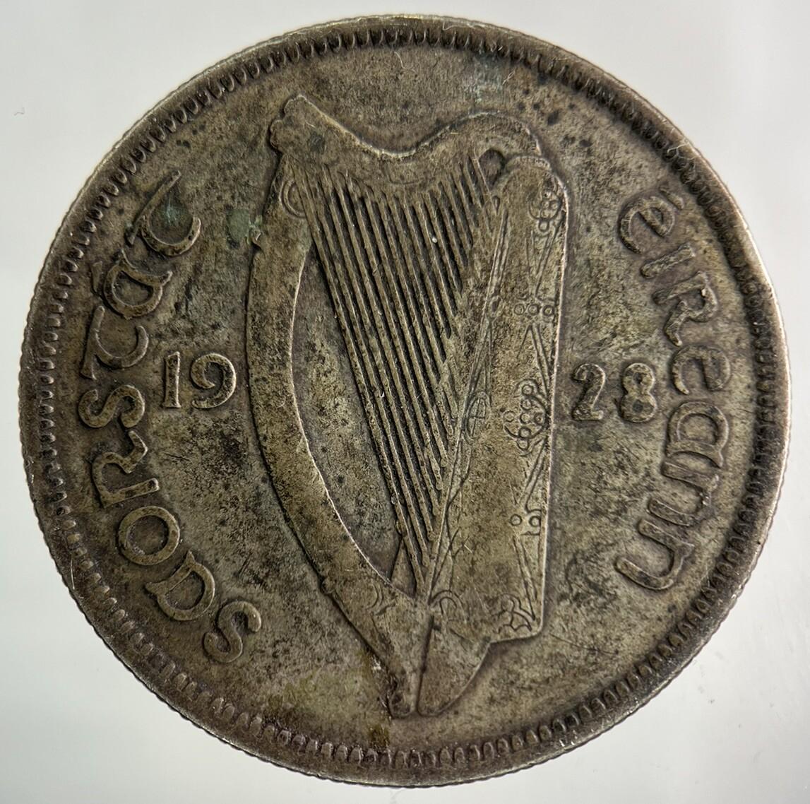 1928 Irish Half-Crown Silver Coin | Fine Collectable Grade