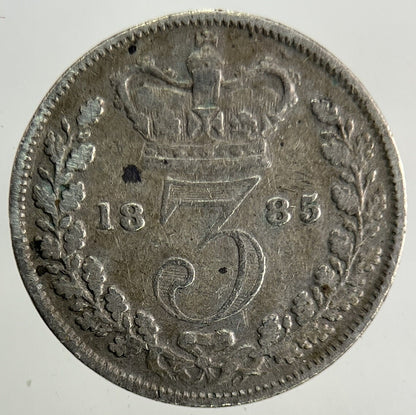 1885 Victoria Threepence Silver Coin | Fine Collectable Grade