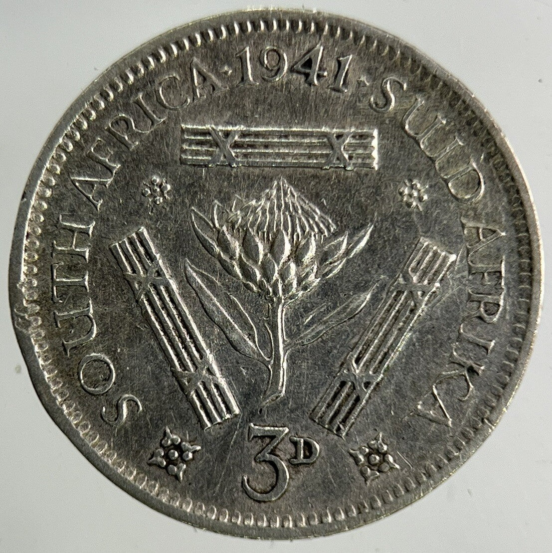 1941 South Africa Threepence Silver Coin | Fine Collectable Grade