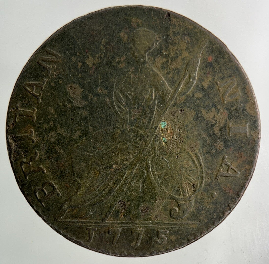 1775 George III 3rd Half-Penny Coin | Very High Grade