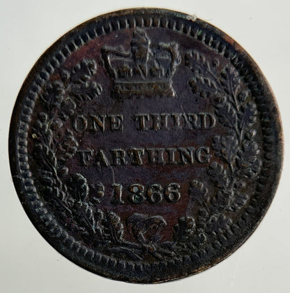 1866 Victoria One Third Farthing Coin | Very High Grade