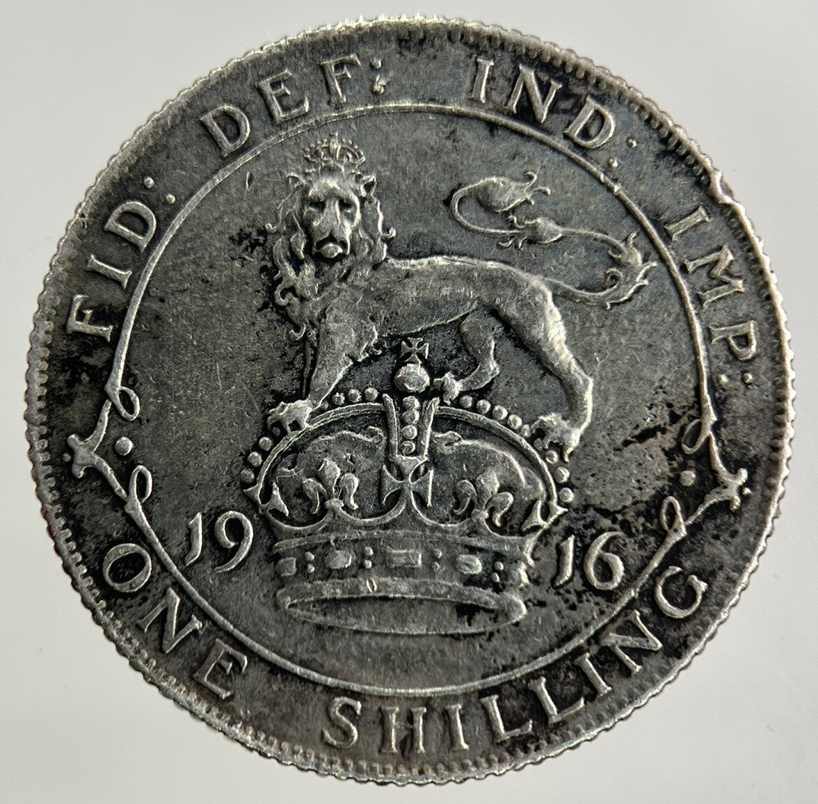 1916 George V Shilling Silver Coin | Very High Grade